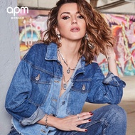 APM Monaco Four-Pointed Star Metal Buckle Plate (Hanging Buckle Type) Necklace Cord Hanging Buckle N