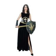 Adult Women Halloween Crusader Cosplay Costume Joan of Arc Stage Performance