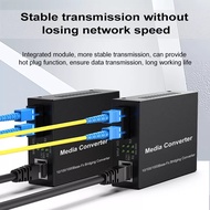 Gigabit Ethernet (สองหัว SC) Dual Fiber Media Converter 20 Km with a Built-in 1Gb Single-mode SC Transceiver 1000M RJ45 (2ตัว)