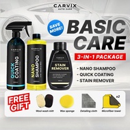 CARVIX | Basic Care Package Car Wash Set Nano Car Shampoo Car Coating Car Polish Wax Cleaner Wax