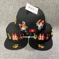 Houston Astros X Pokemon Black Fitted Snapback Hat Build Up Cap