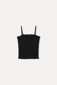 MIXXO Sweet Korean Style Pleated Ear Mushroom Buds Ins Wind Chest Pad Inner Wear Simple Versatile Sh