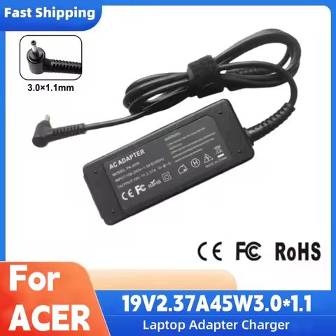19V 2.37A 45W 3.0*1.1MM Laptop Adapter Charger For Acer Aspire S7 391 V3-371 Switch12 PA-1450-26 A13