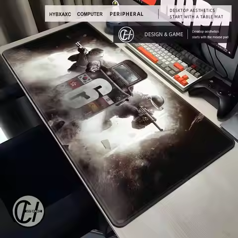 Hot Games Rainbow Shooter Six Siege Mouse Pad Non-Slip Rubber gaming accessories Edge locking Game p