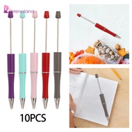 [Menolana] 10Pcs Beadable Pen DIY Bead Ballpoint Pen for School DIY Pen Graduation