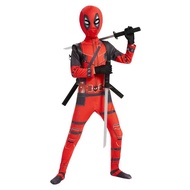 ชุด Deadpool พร้อมสำหรับเด็ก/ผู้ใหญ่Superhero Spider Man Halloween Cosplay Jumpsuit สไตล์3D สำหรับเด