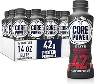 Core Power Elite High Protein Shake (42g), Strawberry, Ready To Drink for Workout Recovery, 14 Fl Oz