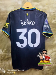 PWSL!! #เสื้อแมนยู ทีมเยือน 2025/26 สีดำ งานเทียบ แฟนบอล AAA เสื้อเปล่า+ทำฟูลออฟชั่น EPL