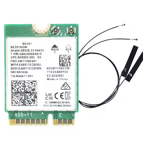 Exquisite-BE201 BE201NGW WIFI7 Card M. 2 Cnvio3 Wireless WIFI Module 8774Mbps Tri-Band BT5.4 For Win