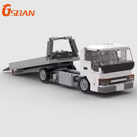 GSBAN Technical Elf Car Carrier City Truck Vehicle MOC Bricks Building Blocks Toys for Christmas Gif