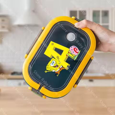 Spongebobs 21ML Bento Lunch Box for Boys Girls Cute Student Food Storage Containers School Picnic Di