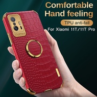 Crocodile Leather Holder Case On For Xiaomi 11T Pro 11tpro t11 mi 11T Pro Cover Shell For Xiaomi  Bumper Coque