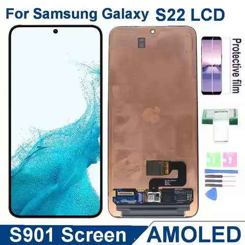 6.1" Super AMOLED LCD For Samsung Galaxy S22 S901B S901U S901E/DS S901W LCD Display Touch Screen Dig