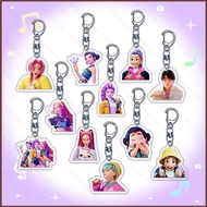 HK2 K-Pop Demon Hunters Keychain JINU Acrylic Pendant ZOEY Cartoon Bags Accessories KPOP Stars Perip