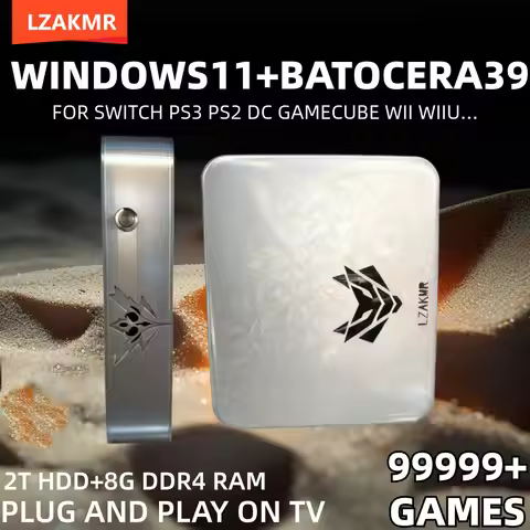 AK1 Game Console 99999+Games Upgrade to I5-6600 4K Output Windows11 and Batocera Dual Controllers Fo