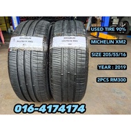 USED TIRE TAYAR TYRE 205 55 16 MICHELIN XM2 90% 205/55/16