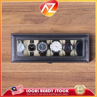 A To Z Premium Artificial Leather/Wooden Watch Box Container 2/3/6/10/12 Slots Watch Storage Watch B