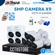DAHUA 5MP 9 CHANNEL IP CAMERA COMPLETE SET