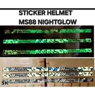 MS 88 STICKER HELMET PELEKAT NIGHTGLOW ( STICKER HELMET CUSTOM MS 88 ) WATERPROOF PROTECT ( READY ST