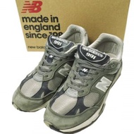 二手 NEW BALANCE M991GNS 英國製造運動鞋，US8.5D (26.5cm)，灰色。