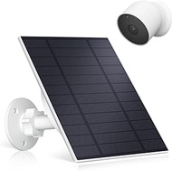 Solar Panel for Google Nest Cam Outdoor or Indoor,5W Google Nest Solar Panel,IP66 Waterproof Google Nest Camera Solar Panel with 9.84Ft Charging Cable &amp; 360°Adjustable Bracket