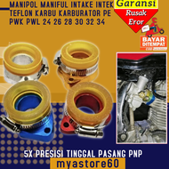 Intake Intek Manpol Maniful Teflon Teplon PNP Tiger Megapro Cb Gl Karbu Karburator Pe Pwk Pwl 24 26 