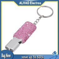 Hợp kim nhôm Còi trọng lượng nhẹ Còi trọng tài kim cương giả lấp lánh móc khóa có còi cho trọng tài