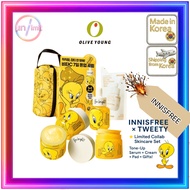 🇰🇷 INNISFREE x Tweety Vitamin C Skincare Set – Tone-Up Serum, Cream & Pads with Gift Items