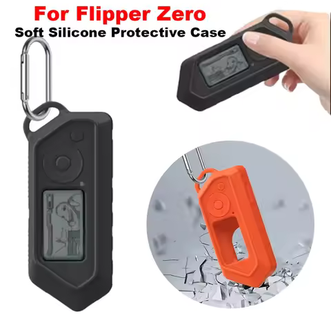 For Flipper Zero Full Soft Silicone Protective Case with Carabiner Compatible with Flipper Zero Devi