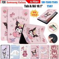 For Samsung Galaxy Tab A/A6 10.1 2016 SM-T580 SM-T585 Folio Shell Leather Smart Stand Case Kids Cute Cartoon Shockproof Flip Cover