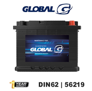 (Ambil sendiri Di kilang @ Own Pickup) Global DIN62L - 56219 Maintenance Free Car Battery (Bateri Ke