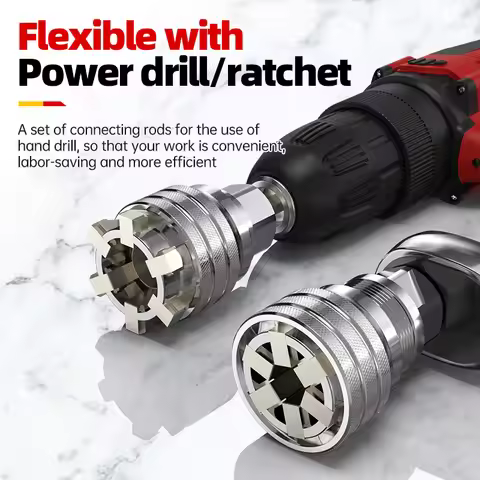 HUHAO Electric Drill Magic Sleeve Converter Drill Bit Adapter Adjustable 3/8-3/4 inch10mm to19mm Mul