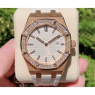 Aude MN mars Pig MN uet Women's Watch Royal Oak Rose Gold Original Diamond Automatic Mechanical Watc