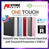 SEAGATE ONE TOUCH 1TB 2TB EXTERNAL HARD DRIVE HDD - SILVER USB 3.0 FOR PC LAPTOP AND MAC