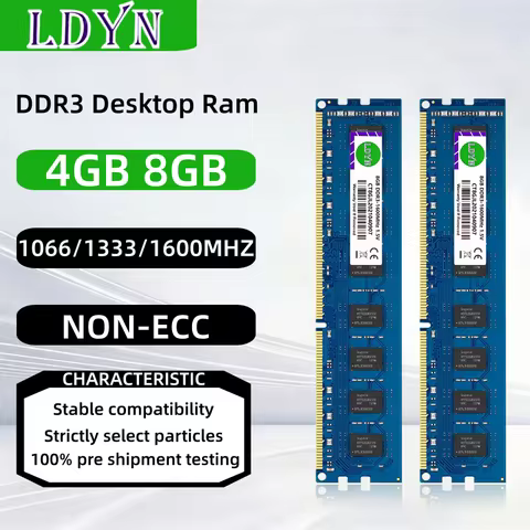 4GB 8GB DDR3 1066Mhz 1333Mhz 1600mhz Desktop Memory DIMM PC3-12800 PC3-10600 PC3-1066 1.5V Desktop R