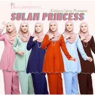 Baju Kebaya Sulam Princess Kebaya Moden Sulam Biku Cotton Premium Baju Kebaya Lace Baju Kurung Moden