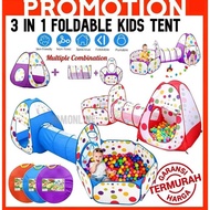 ~Dari KL~ 3ni1 Khemah Mainan Kanak kolam bola Kids Play Tent Playhouse Toy Kids Castle Tent Ocean Ba