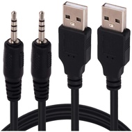 USB to 2.5mm Charger Cord,[2 Pack] 100cm/3FT 2.5mm Male Jack Plug to USB 2.0 Male Data Extender Aux 