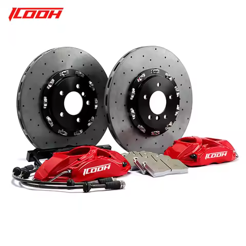 ICOOH Upgrade Carbon Ceramic Disc Rotor 355mm-405mm 6 Pot Big Brake Kits Front Wheels for Subaru lev