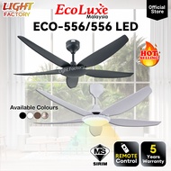 【NEW】Ecoluxe ECO-556 / ECO-556LED / ECO-542 / ECO-542LED DC Motor Ceiling Fan with 6 Speeds Remote C