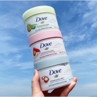 DOVE BODY SCRUB CREAMY SCRUB BODY SCRUB EXFOLIATING.KULIT HALUS MULUS PUTIH