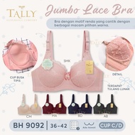TALLY 9092 Thin Foam Underwire Brocade Bra Large Cup Size 36-42 C/D TALLY Thin Foam Brocade Bra/