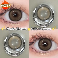 【0.00~-6.00】Magister Contact Lens Roze/Nude Brown Natural 14mm Contacts Lens 2Pcs/Box 6 Months Use O