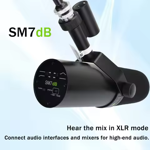 SM7DB 7DB professional dynamic microphone - podcast Mic, compatible with 48V phantom power supply 18