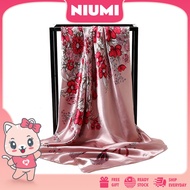 NIUMI NC9102 HOT SALE PREMIUM Tudung Bawal Satin Silk Bidang 45 Muslimah Corak Printed Square Hijab 