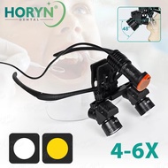 4X-6X Zoom ENT Dental 48° Loupes Binocular Magnifier 300-600 mm Lupas Interpupillary Distance Adjust