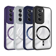 Magnetic Frosted Feel Transparent Acrylic Case For OPPO Reno 7 8 7Z 8Z 8 8T 10 11 12 13 14 11F 12F 1
