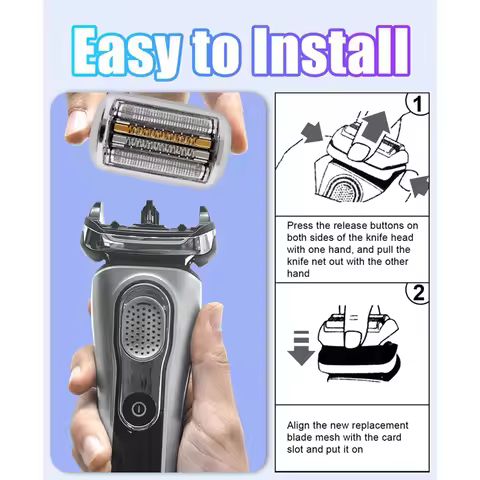 Y21A 92S Replacement Shaver Head for Braun 9 Series Foil Shaver 9040s, 9080cc, 9093s, 9095cc, 9240s,