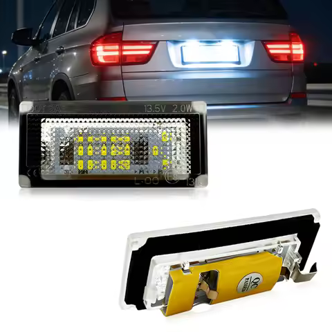 2pcs 18 LED License Plate Lights for BMW Mini Cooper S R53 ONE R50 2001-2006 R52 2004-2008 Auto Repl