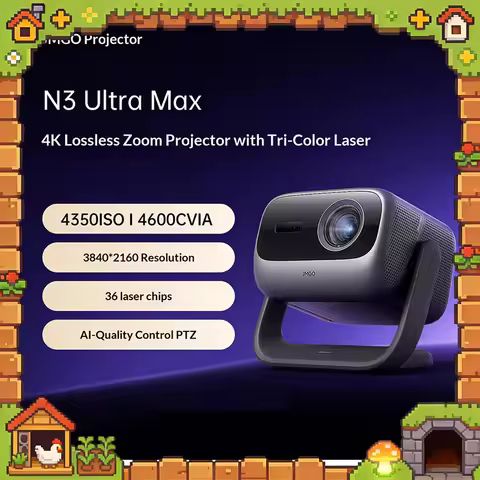 JMGO N3Ultra Max Projector Tricolor laser 4600cvia 5000：1 Ultra High Dynamic Contrast Projectors Int
